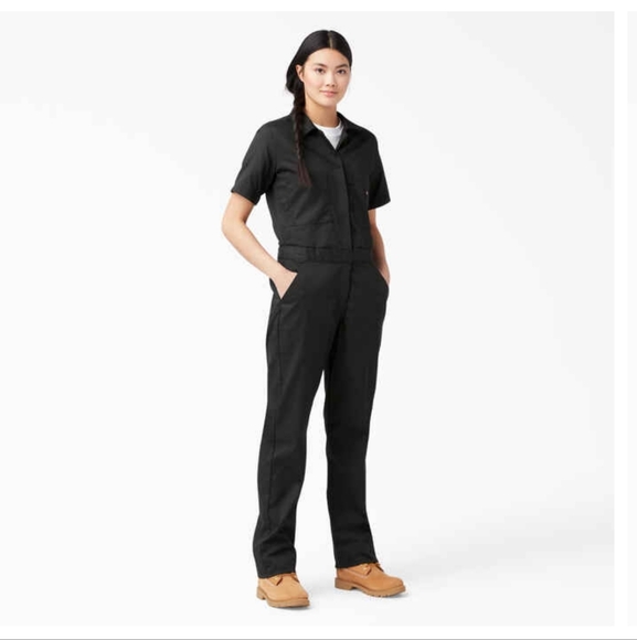 Dickies Pants - Dickie's Women's Black FLEX Cooling Short Sleeve Coveralls Jumpsuit Large